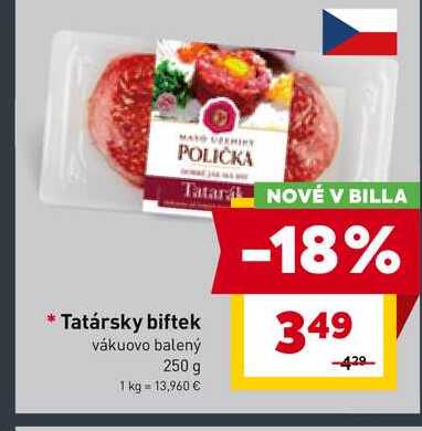  Tatársky biftek vákuovo balený 250 g 