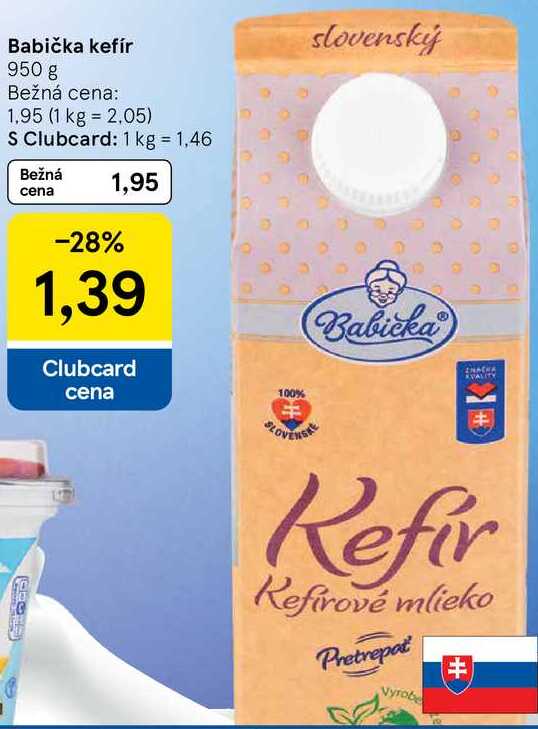 Babička kefír, 950 g v akcii
