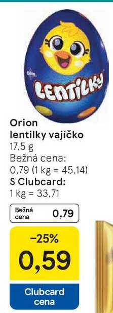 Orion lentilky vajíčko, 17,5 g 