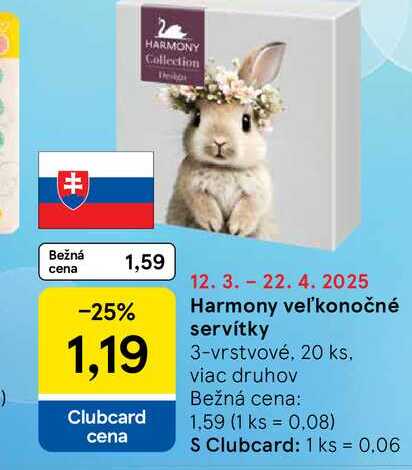 Harmony veľkonočné servítky, 20 ks