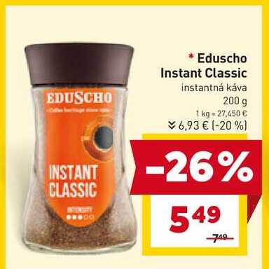 Eduscho Instant Classic instantná káva 200 g