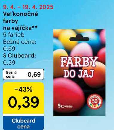 Veľkonočné farby na vajíčka