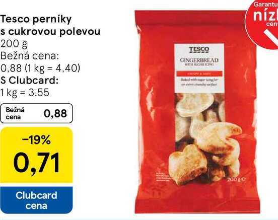 Tesco perníky s cukrovou polevou, 200 g 