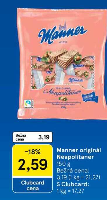 Manner originál Neapolitaner, 150 g