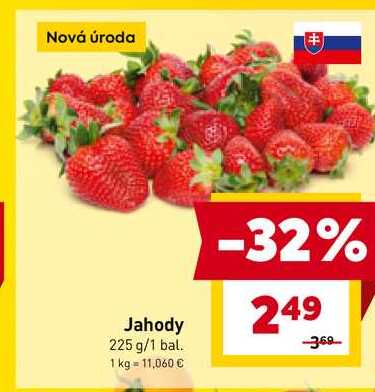 Jahody 225 g