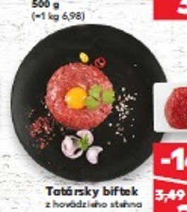 Tatársky biftek z hovädzieho stehna