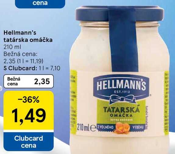 Hellmann's tatárska omáčka, 210 ml 