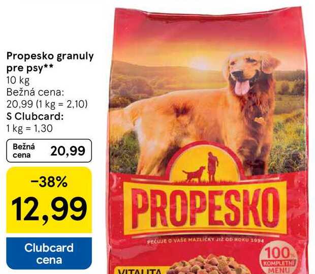 Propesko granuly pre psy, 10 kg