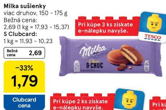 Milka sušienky, 150-175 g