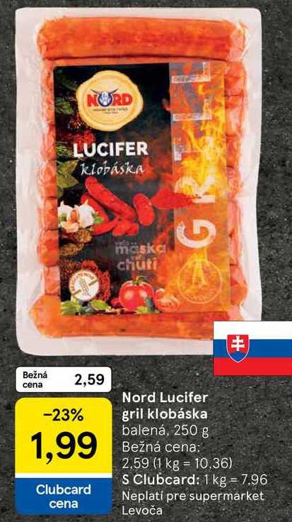 Nord Lucifer gril klobáska, 250 g