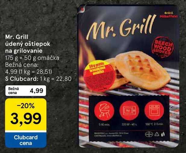 Mr. Grill údený oštiepok na grilovanie, 175 g +50 g omáčka 