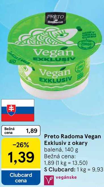 Preto Radoma Vegan Exklusiv z okary 140 g 