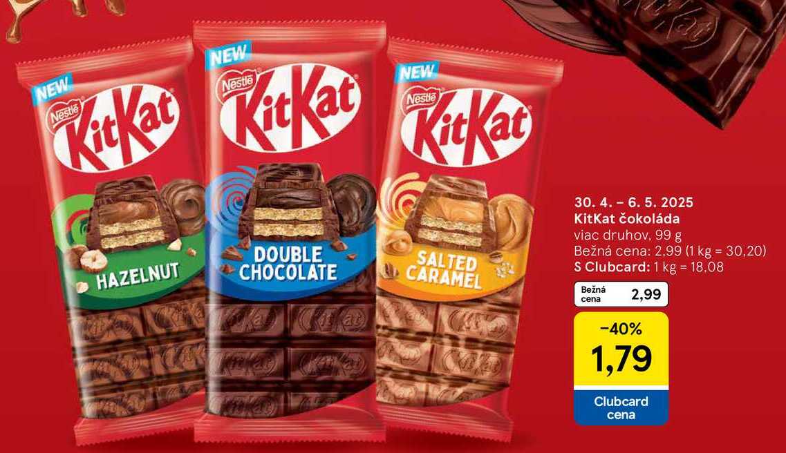 KitKat čokoláda, 99 g