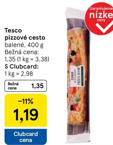 Tesco pizzové cesto, 400 g 
