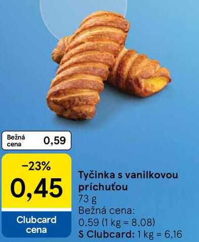 Tyčinka s vanilkovou príchuťou, 73 g