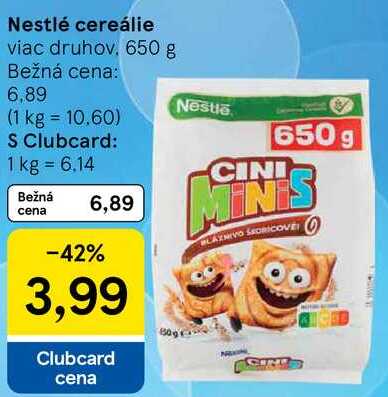 Nestlé cereálie, 650 g 