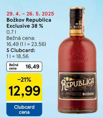 Božkov Republica Exclusive 38 %, 0,7 l
