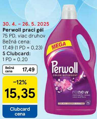 Perwoll prací gél, 75 PD