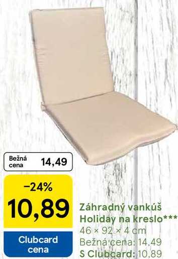 Záhradný vankúš Holiday na kreslo