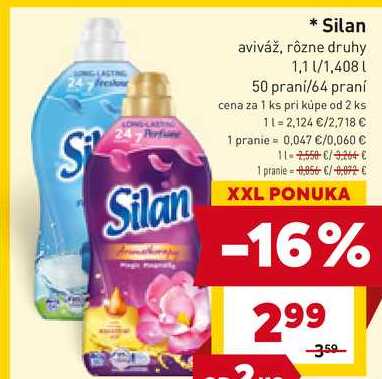 Silan aviváž, rôzne druhy 1,1l