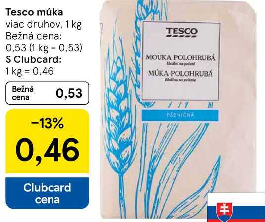 Tesco múka, 1 kg
