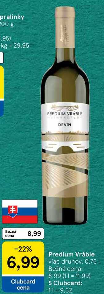 Predium Vráble, 0,75 l
