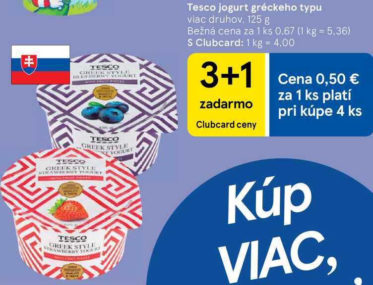 Tesco jogurt gréckeho typu, 125 g 