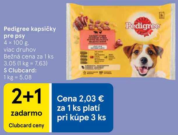 Pedigree kapsičky pre psy, 4x 100 g