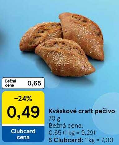 Kváskové craft pečivo, 70 g 