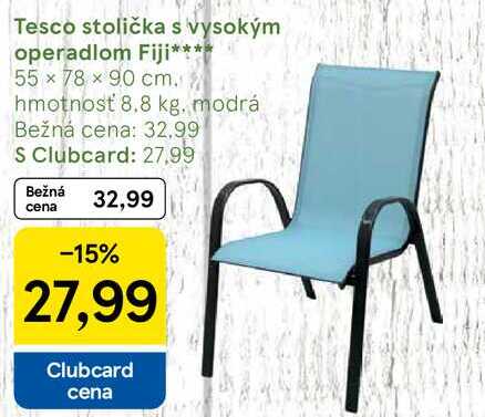 Tesco stolička s vysokým operadlom Fiji