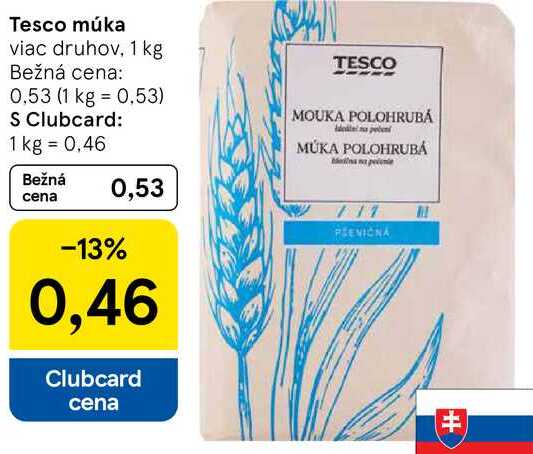 Tesco múka, 1 kg