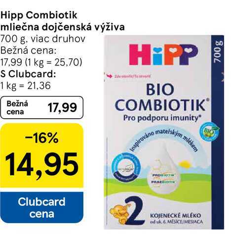 Hipp Combiotik mliečna dojčenská výživa, 700 g