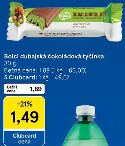 Bolci dubajská čokoládová tyčinka, 30 g 