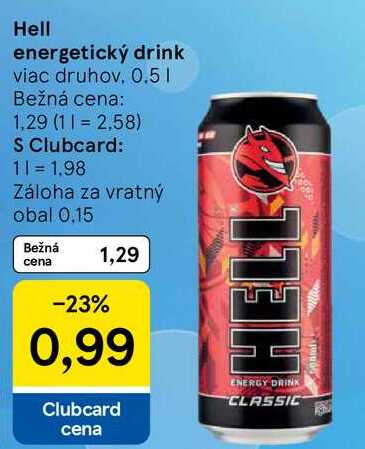 Hell energetický drink, 0,5 l
