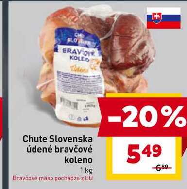 Chute Slovenska údené bravčové koleno 1kg