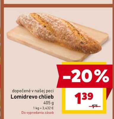 Lomidrevo chlieb 405 g 