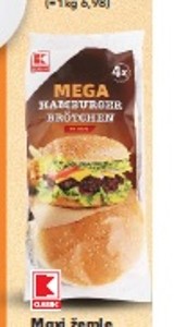 K-Classic Maxi žemle Hamburgerové