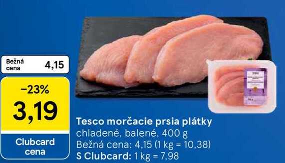 Tesco morčacie prsia plátky, 400 g 