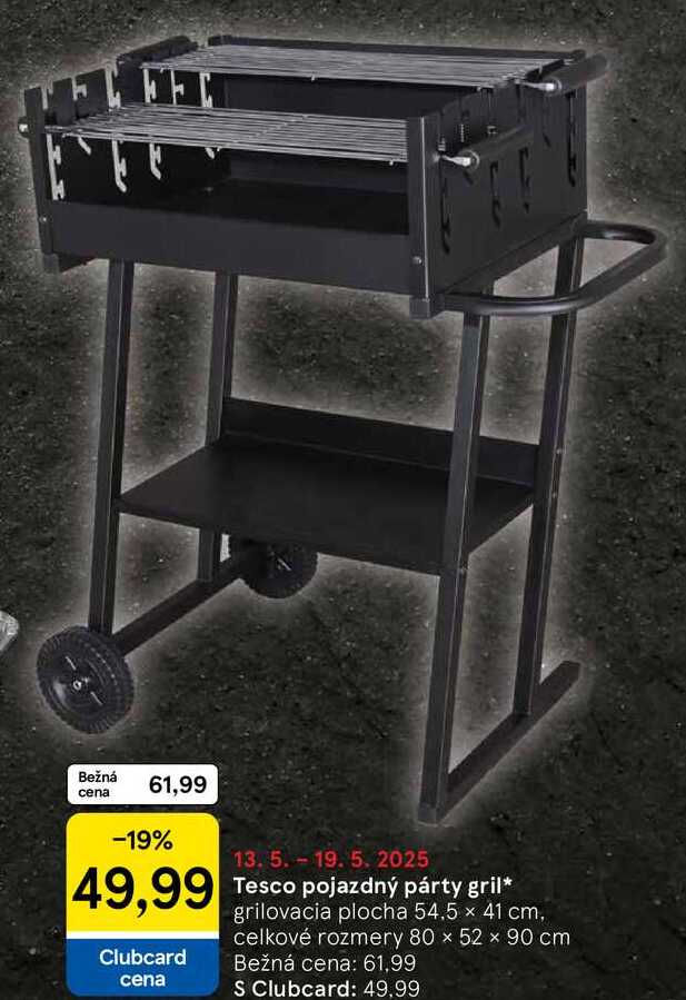 Tesco pojazdný párty gril