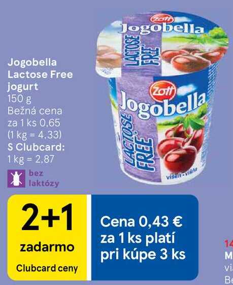 Jogobella Lactose Free jogurt, 150 g 