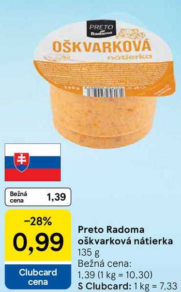 Preto Radoma oškvarková nátierka, 135 g 