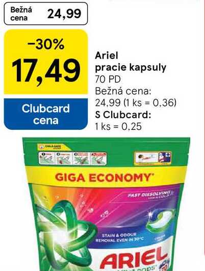 Ariel pracie kapsuly, 70 PD 