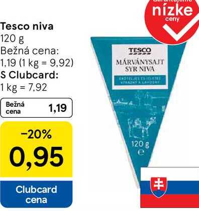 Tesco niva, 120 g