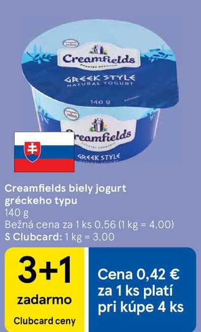 Creamfields biely jogurt gréckeho typu, 140 g 