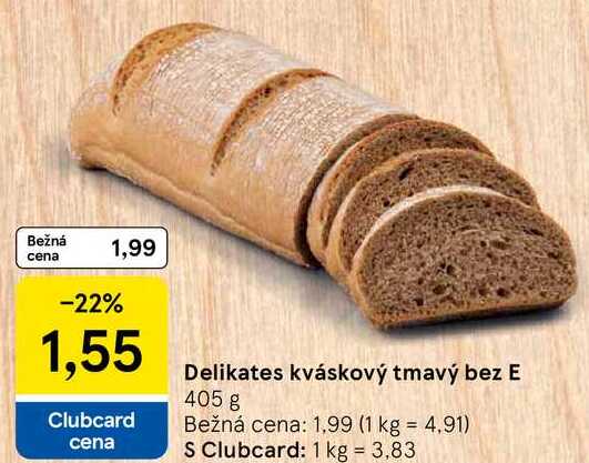 Delikates kváskový tmavý bez E, 405 g 
