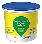 Fasádna tenkovrstvová omietka Weberpas Aquabalance 1,5 mm roztierateľná 25 kg