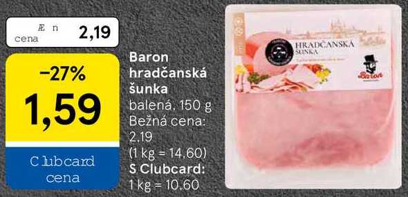 Baron hradčanská šunka, 150 g 