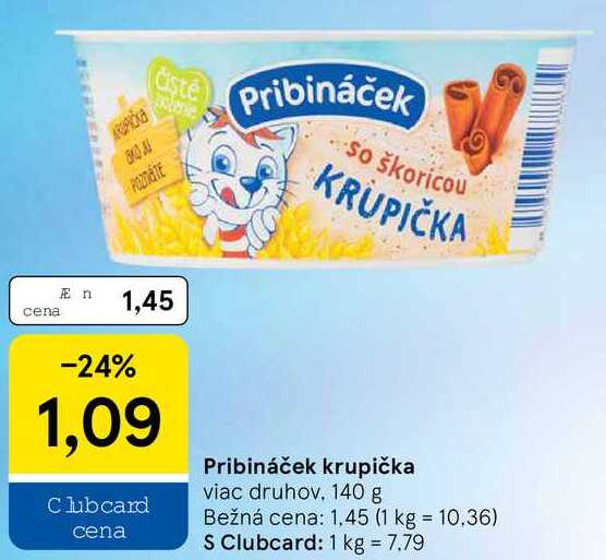 Pribináček krupička, 140 g