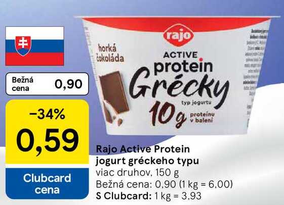 Rajo Active Protein jogurt gréckeho typu, 150 g