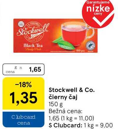 Stockwell & Co. čierny čaj, 150 g